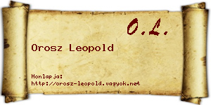 Orosz Leopold névjegykártya
